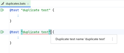 Highlighting of duplicate bats-core test names