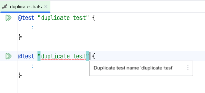 Highlighting of duplicate bats-core test names