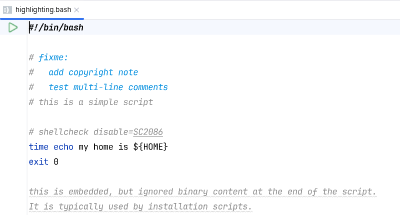 Improvements to editor highlighting