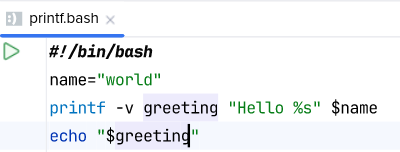 Variable defined by printf -v