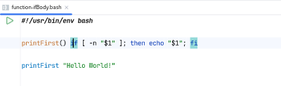 Code folding of if compound command body