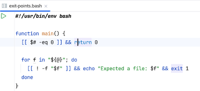 Highlighting of function exit points