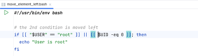 Changing the order of two test expressions