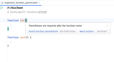 Inconsistent use of ()