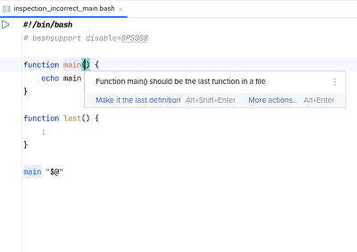 main() declared at the wrong position