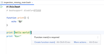 Instruction which should be inside main()