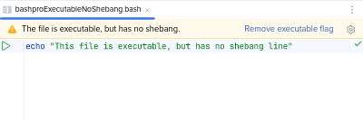 Executable file without shebang