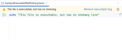 Executable file without shebang