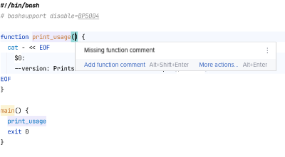 Function comments