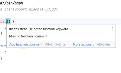 Inconsistent function keyword usage