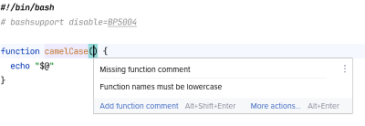 Function name style
