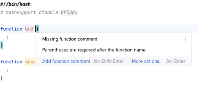 Inconsistent function parentheses usage