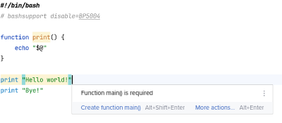 Missing main() function
