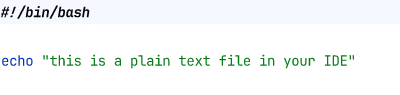 Shebang in plain text files