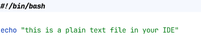 Shebang in plain text files