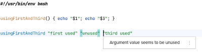 Unused function argument