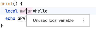 Unused local variable