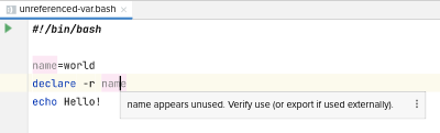 Detection of an unused variable definition