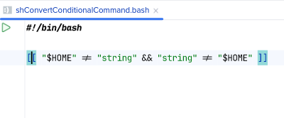 After 'Convert to [[ ... ]] command'