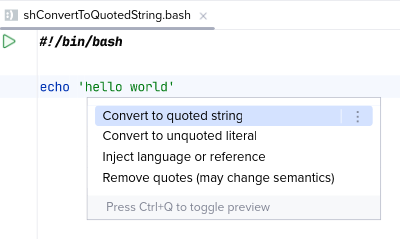 Before 'Convert to quoted string'