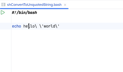 After 'Convert to unquoted literal'