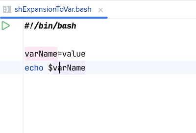 After 'Convert to variable reference $name'
