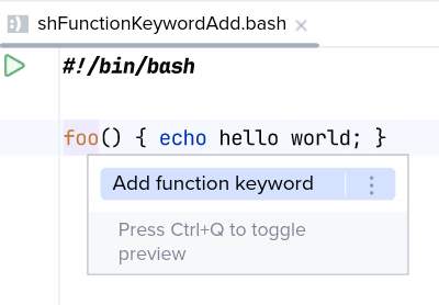 Before 'Add function keyword'