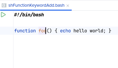 After 'Add function keyword'