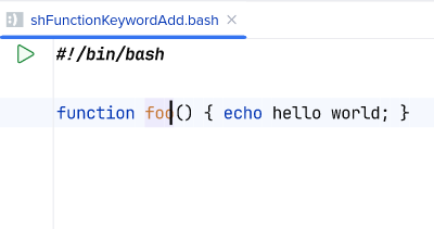 After 'Add function keyword'