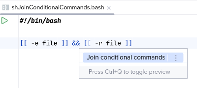 Before 'Join conditional commands'
