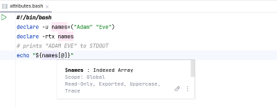 Tracking of variable attributes