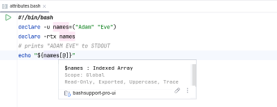 Tracking of variable attributes