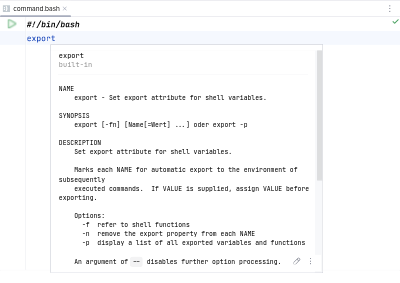 Documentation of a Bash built-in command