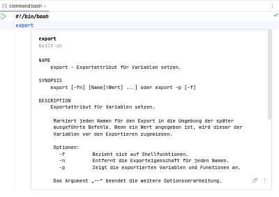 Documentation of a Bash built-in command