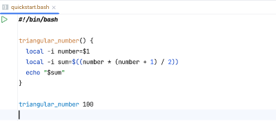 Result after reformatting the Bash file